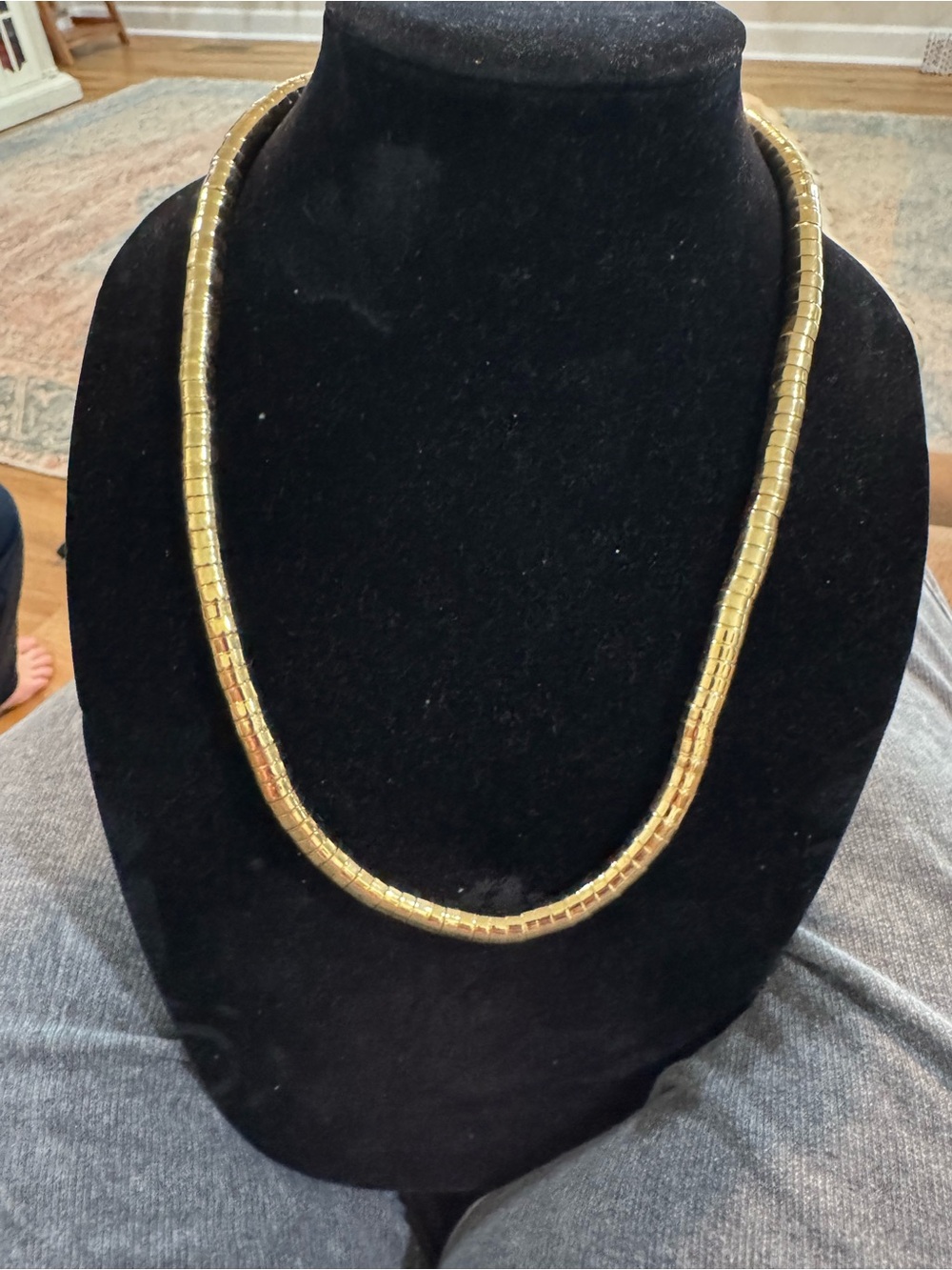 Gold Tubogas-Style Women's Necklace - Elegant Everyday Chain